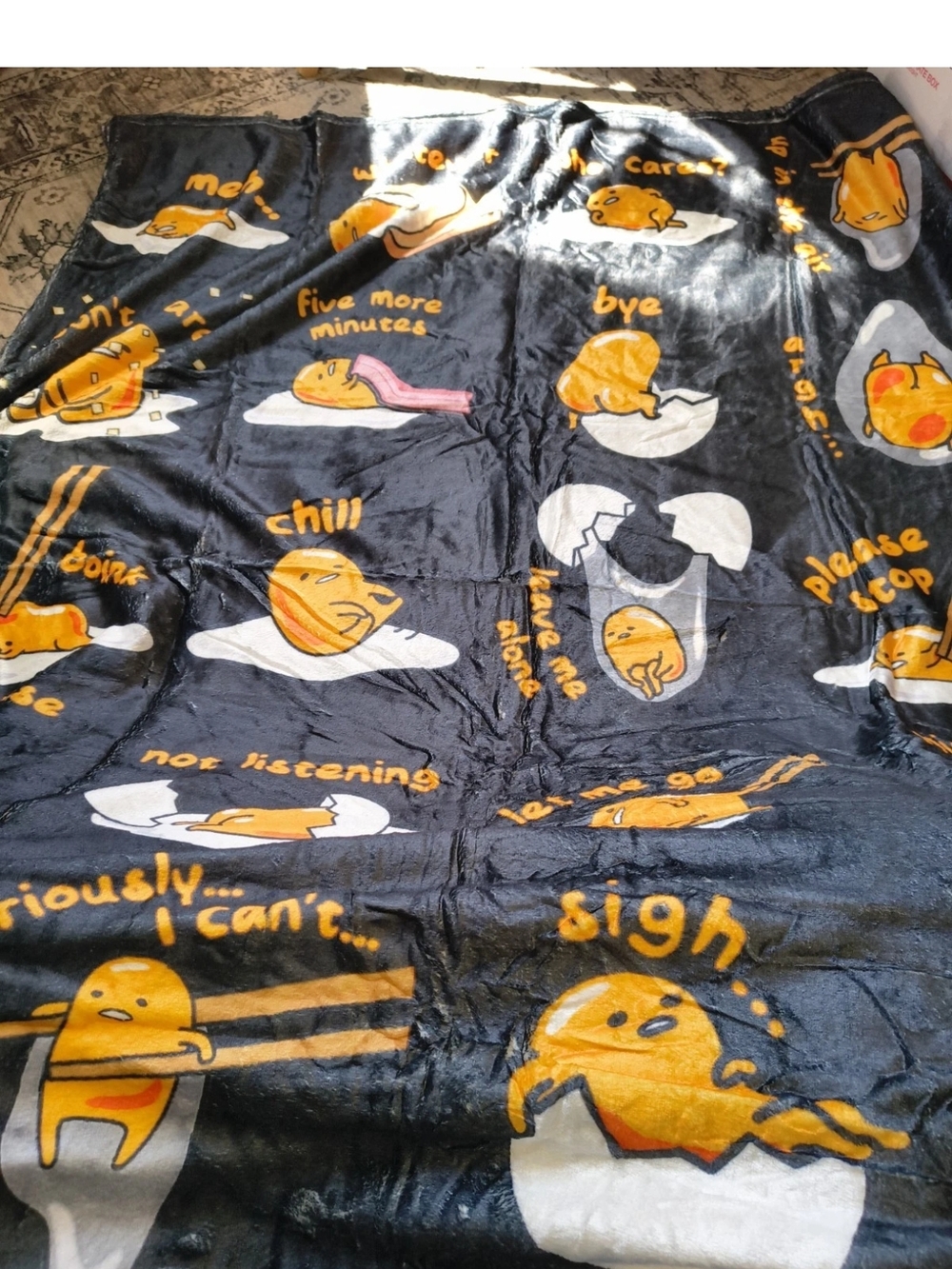 Gudetama Silk Touch Throw Blanket 40"x50" the Lazy Egg